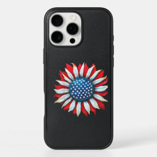 Sunflower American Flag 4th of July Women Men Meri iPhone 16 Pro Max Case