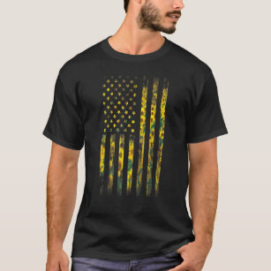 Sunflower American Flag T-Shirt