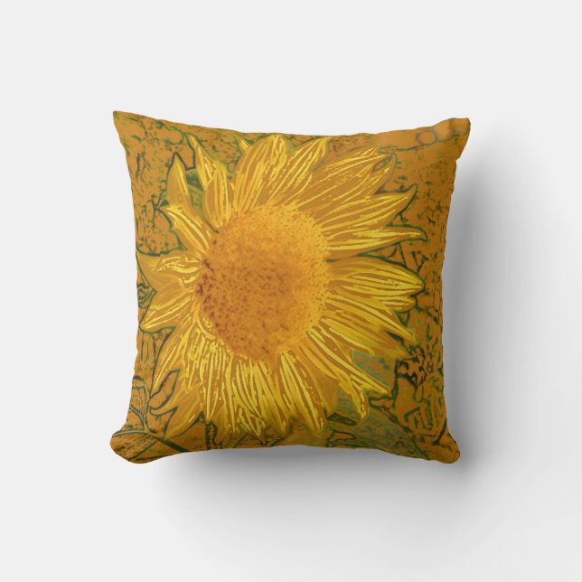 Sunflower American Mojo Pillow (Front)