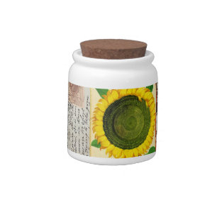 Sunflower Ancient Rome Italian Candy Jar or Canist