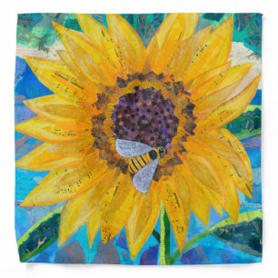 Sunflower and Bee Bandana