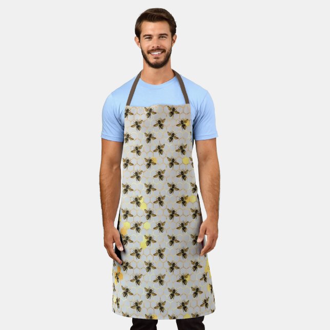 Sunflower and Bee Series Design Seven  Apron (Worn)