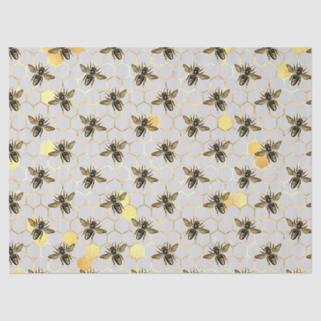 Sunflower and Bee Series Design Seven Tissue Paper (Front)