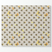 Sunflower and Bee Series Design Ten Wrapping Paper (Flat)