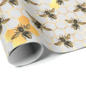Sunflower and Bee Series Design Ten Wrapping Paper (Roll Corner)