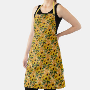 Sunflower and Bee Series Design Two  Apron