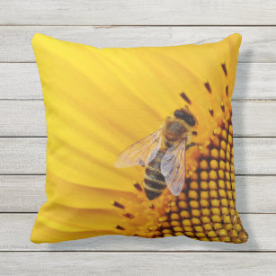 18x18 Multicolor JanMarie Designs Honey Bees Pattern Throw Pillow