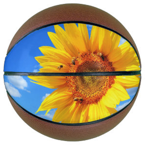 Sunflower and Bees Basketball