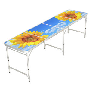 Sunflower and Bees Beer Pong Table