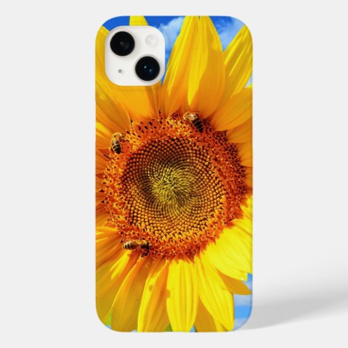 Sunflower and Bees on Blue Sky Case_Mate iPhone 14 Plus Case