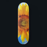 Sunflower and Bees on Blue Sky - Summer Joy Skateboard<br><div class="desc">Yellow Sunflower and Bees on Blue Sky - Summer Day - Photo Flower Nature - You can also personalize - Choose / Add Your Unique Photo - Image / Text - Name / Color / Font / Size / more - Make Your Special Gift - Resize and move or remove...</div>