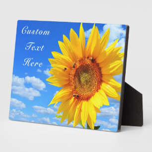 Sunflower and Bees Plaque with Custom Text