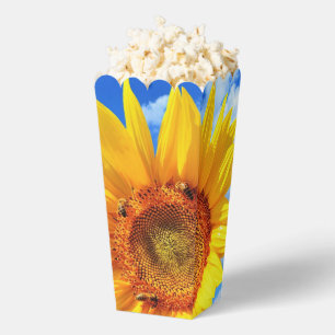 Sunflower and Bees Popcorn Box