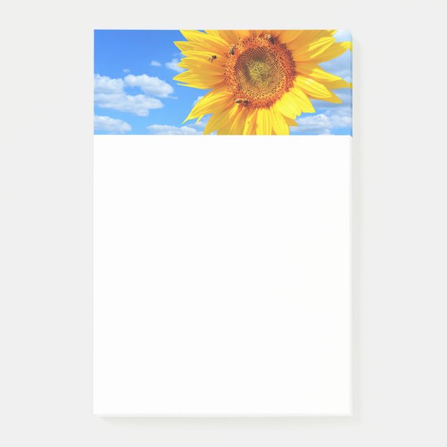Sunflower and Bees Post-it® Notes (Front)