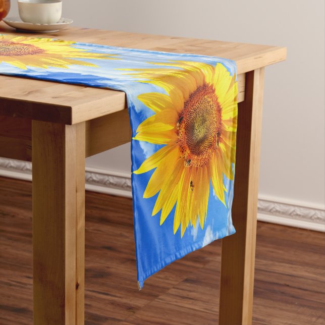 Sunflower and Bees Table Runner (In Situ)
