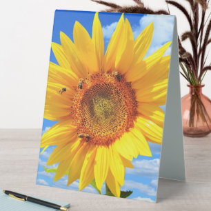 Sunflower and Bees Table Tent Sign