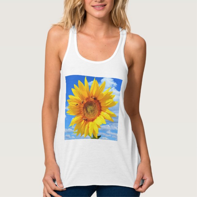 Sunflower and Bees Tank Top (Front)