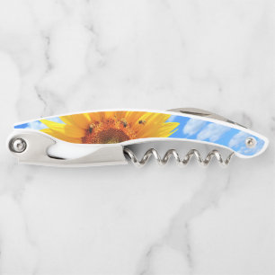 Sunflower and Bees Waiter's Corkscrew