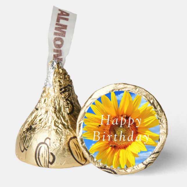 Sunflower and Bees Your Birthday Hershey®'s Kisses® (Front)