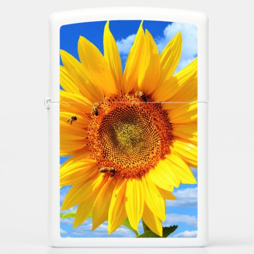 Sunflower and Bees Zippo Lighter
