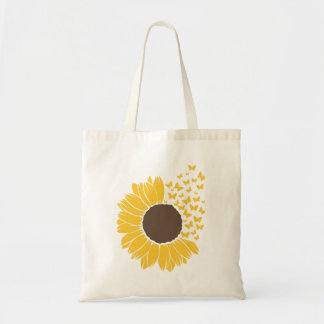 Sunflower and Butterflies Gift for sunflower lover Tote Bag