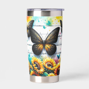 Sunflower and Butterfly Bliss Insulated Tumbler