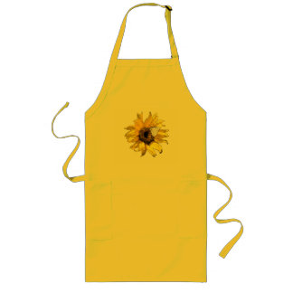 Sunflower and butterfly long apron