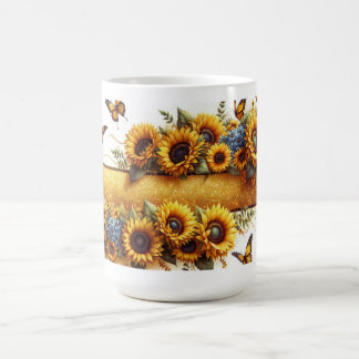 Sunflower and Butterfly Mug Wrap