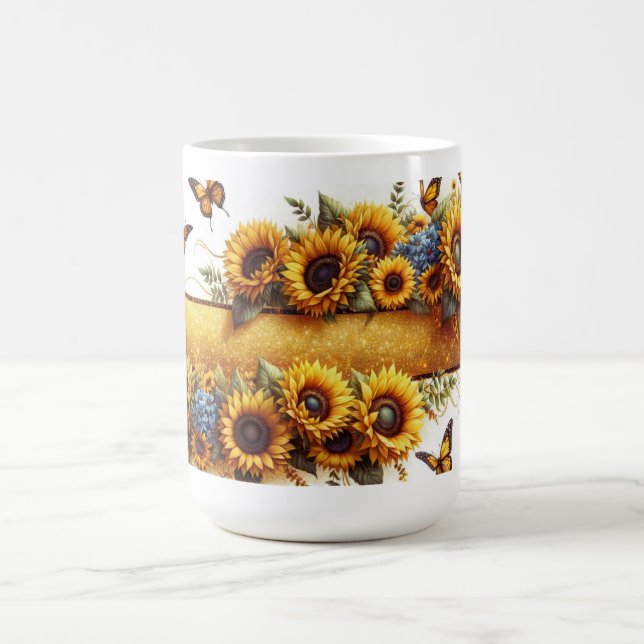 Sunflower and Butterfly Mug Wrap (Center)