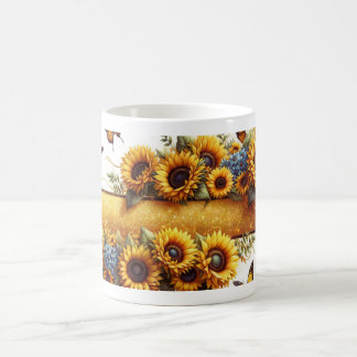 Sunflower and Butterfly Mug Wrap