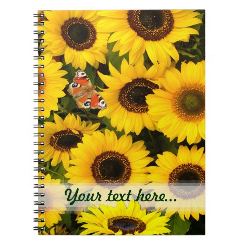 Sunflower and Butterfly Notebook