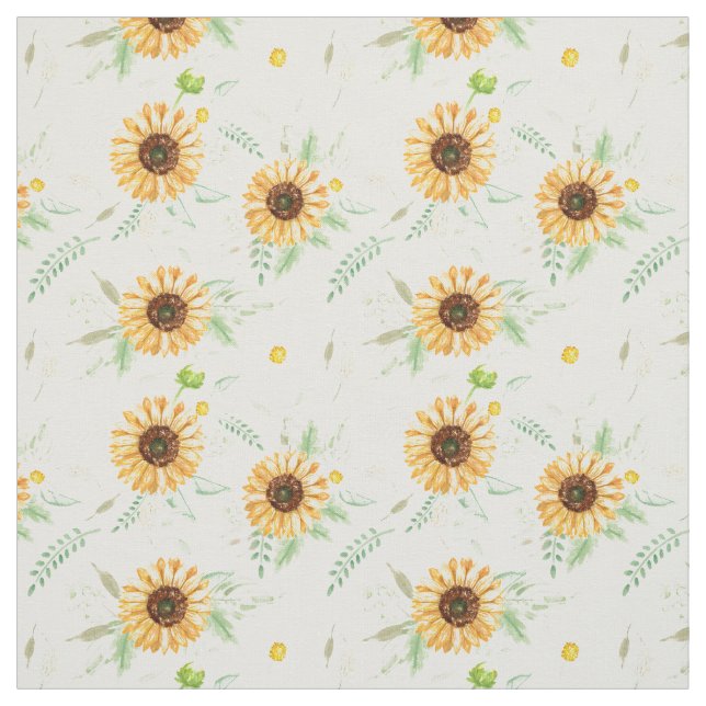 Sunflower and Daisy bouquets Fabric (Swatch)