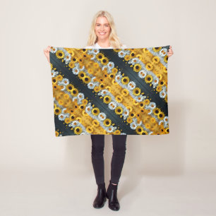 Sunflower and Daisy Pattern Blanket