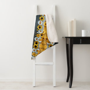Sunflower and Daisy Pattern Blanket