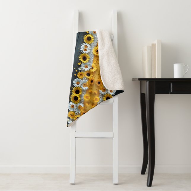 Sunflower and Daisy Pattern Blanket (In Situ)