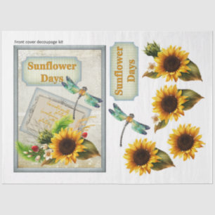 Sunflower and Dragonfly Series Design 9 Tissue Paper