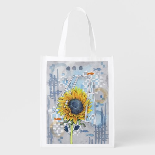 Sunflower and Dreams Reusable Grocery Bag