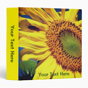 Sunflower And Friend Nature Personalized 3 Ring Binder