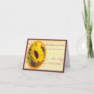 Sunflower and friends Notecard