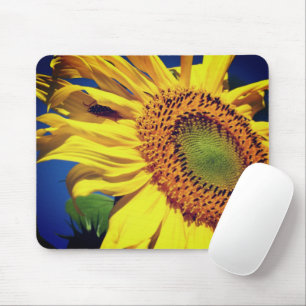 Sunflower And Guest Flower Mouse Pad