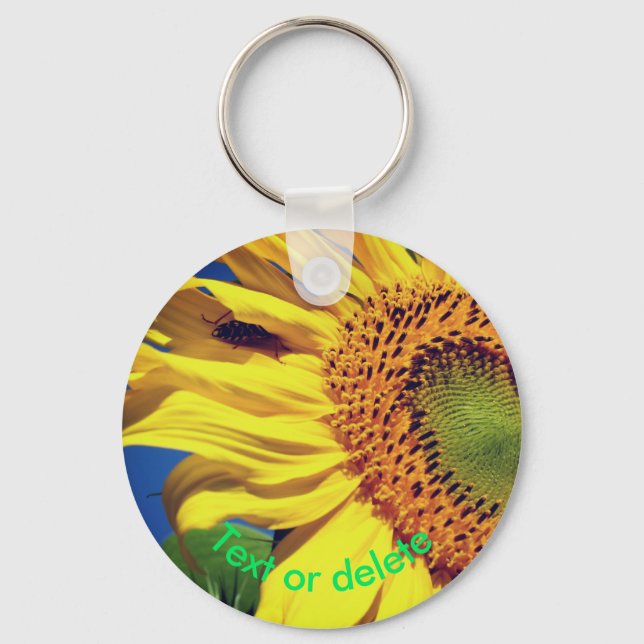 Sunflower And Guest Personalized Keychain (Front)