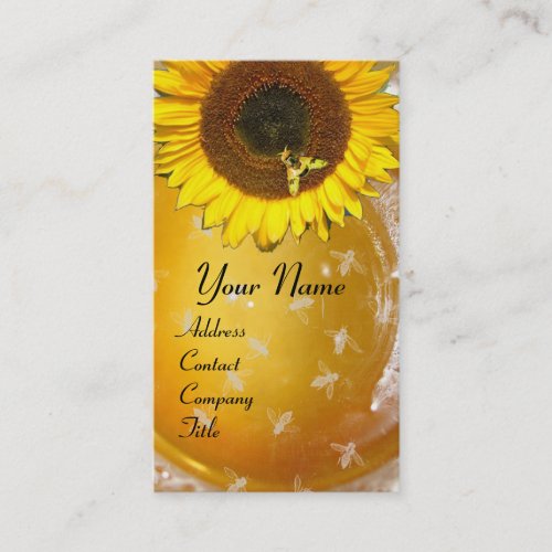 SUNFLOWER AND HONEY BEE BEEKEEPING BEEKEPER BUSINESS CARD