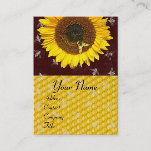 SUNFLOWER AND HONEY BEE BEEKEEPING BEEKEPER BUSINESS CARD