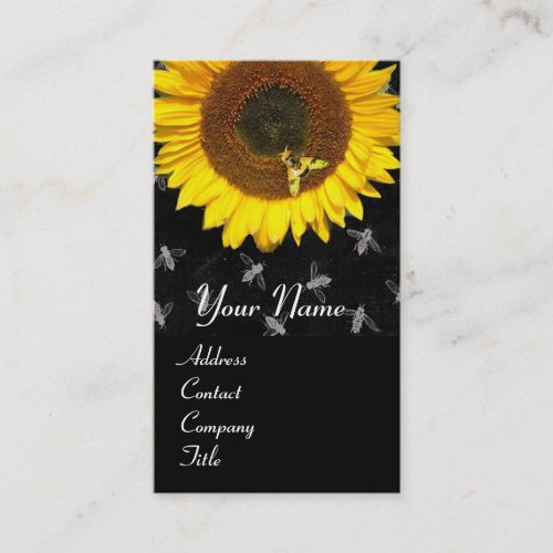 SUNFLOWER AND HONEY BEE BEEKEEPING BEEKEPER BUSINESS CARD