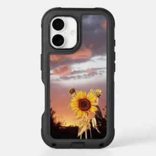 SUNFLOWER AND PINK SUMMER SUNSET   iPhone 16 CASE