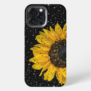 Sunflower and Raindrops iPhone 13 Pro Max Case