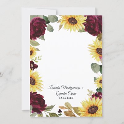 sunflower red rose wedding