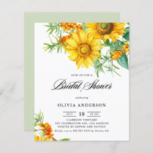 Sunflower and Sea Buckthorn Autumn Bridal Shower