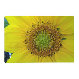 Sunflower and Seeds, Spiral, Golden Ratio Placemat