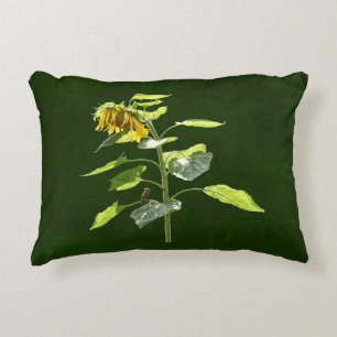 Sunflower and Sparrow Accent Pillow